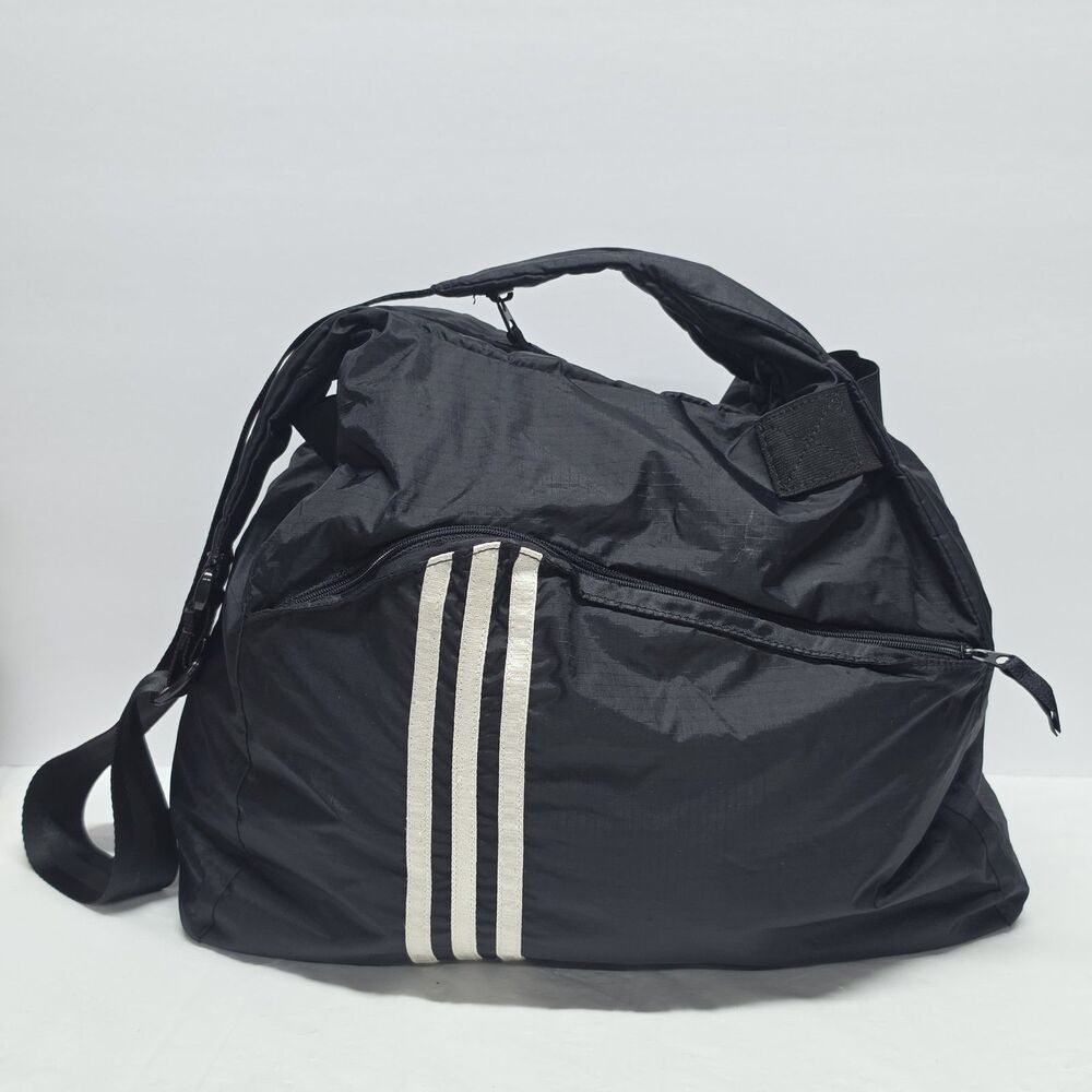 Adidas Y2K Sporty Hobo Shoulder Bag Slouchy Black Nylon
